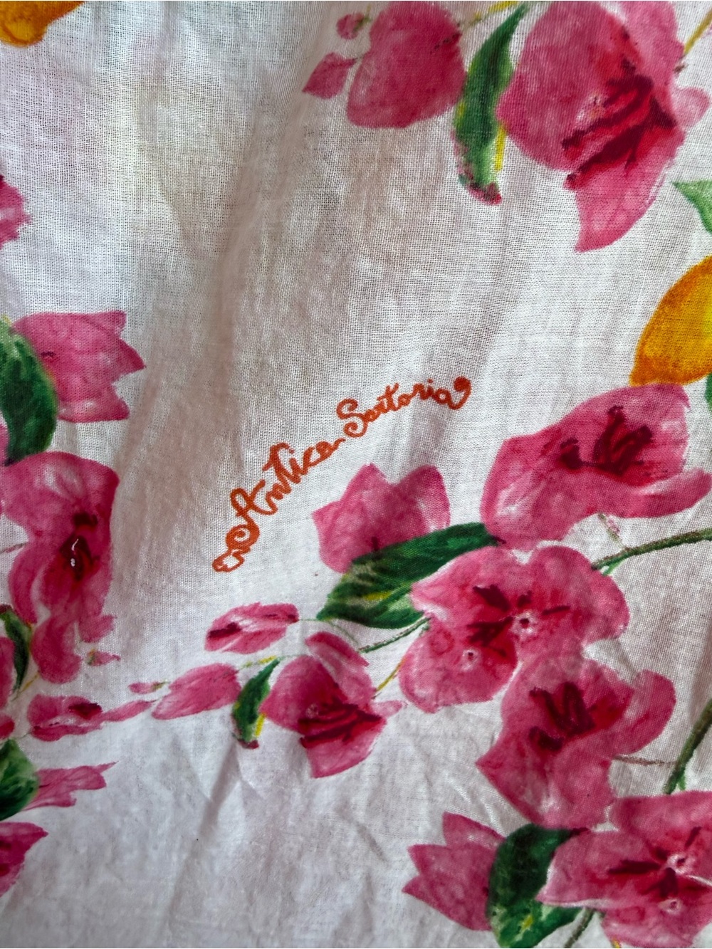 Antica Sartoria by Giacomo Cinque Lemon Positano Printed Blouse Italian Medium - Picture 6 of 10